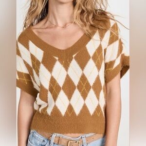 Free People Revolve Through The Motions Vest in Tiger Eye Small